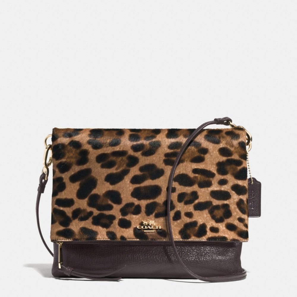 Coach Madison Printed Haircalf Fld Ovr Xbody in Animal (LIMULTICOLOR)
