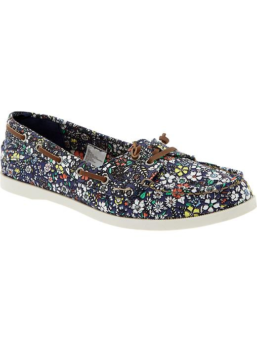 Old Navy Printed Boat Shoes in Multicolor (Navy Floral) | Lyst