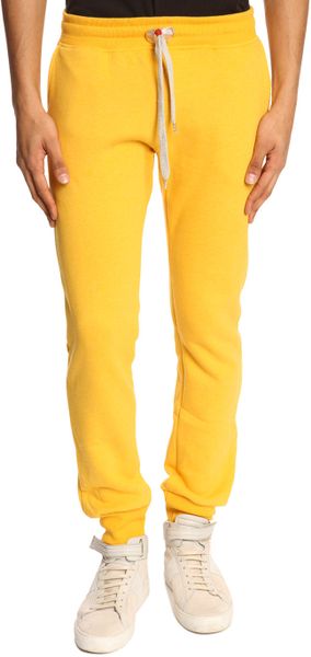 yellow jogging bottoms