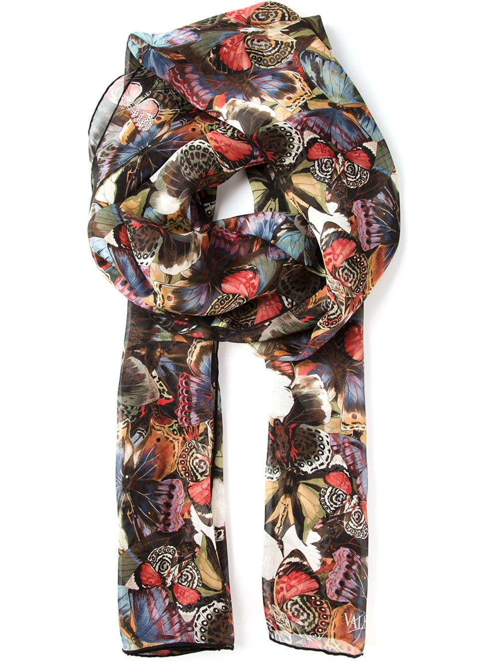 Valentino Butterfly Scarf in Multicolor (multicolour) Lyst