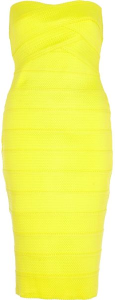 lime green bandeau dress