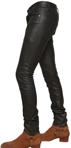 ysl waxed denim