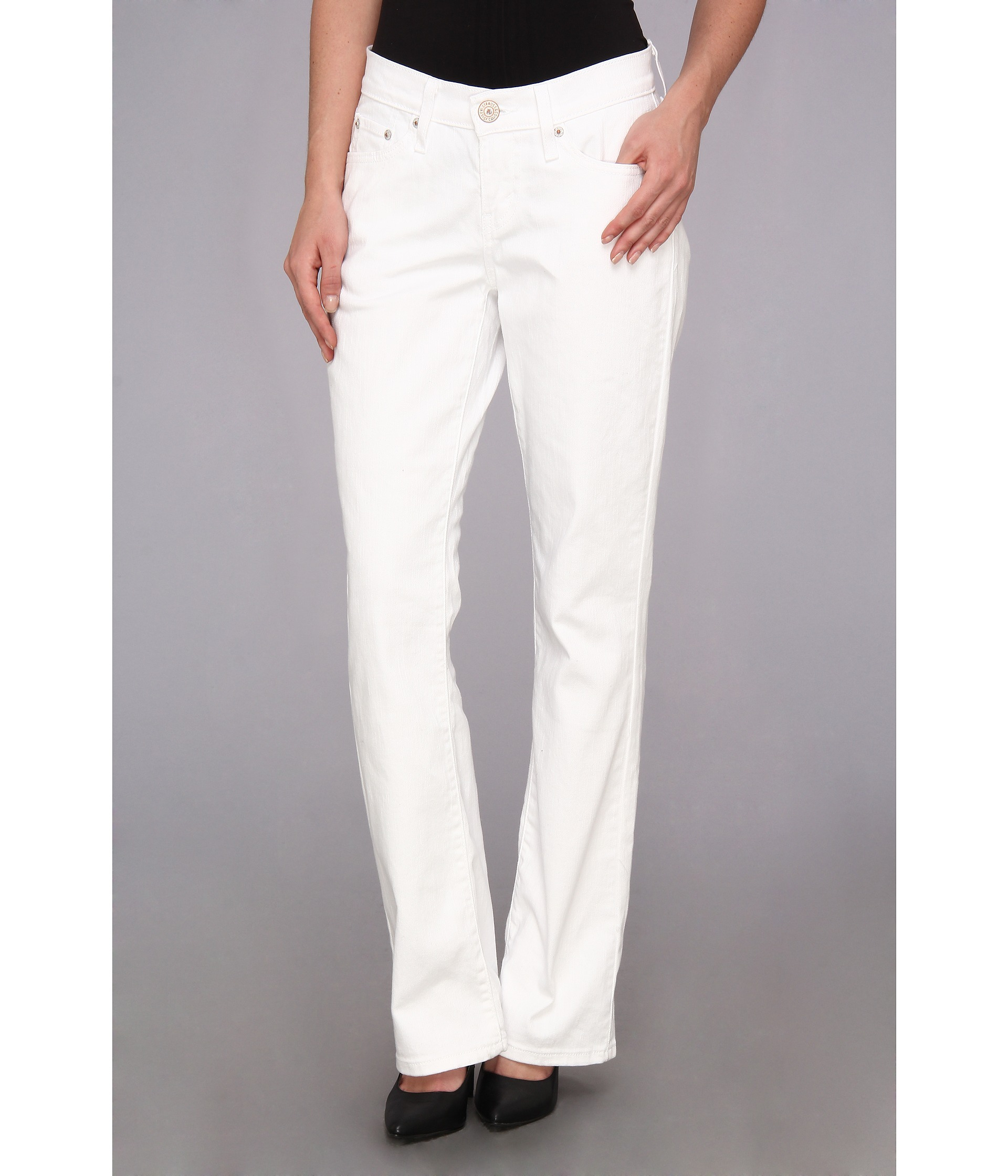 levis white bootcut jeans