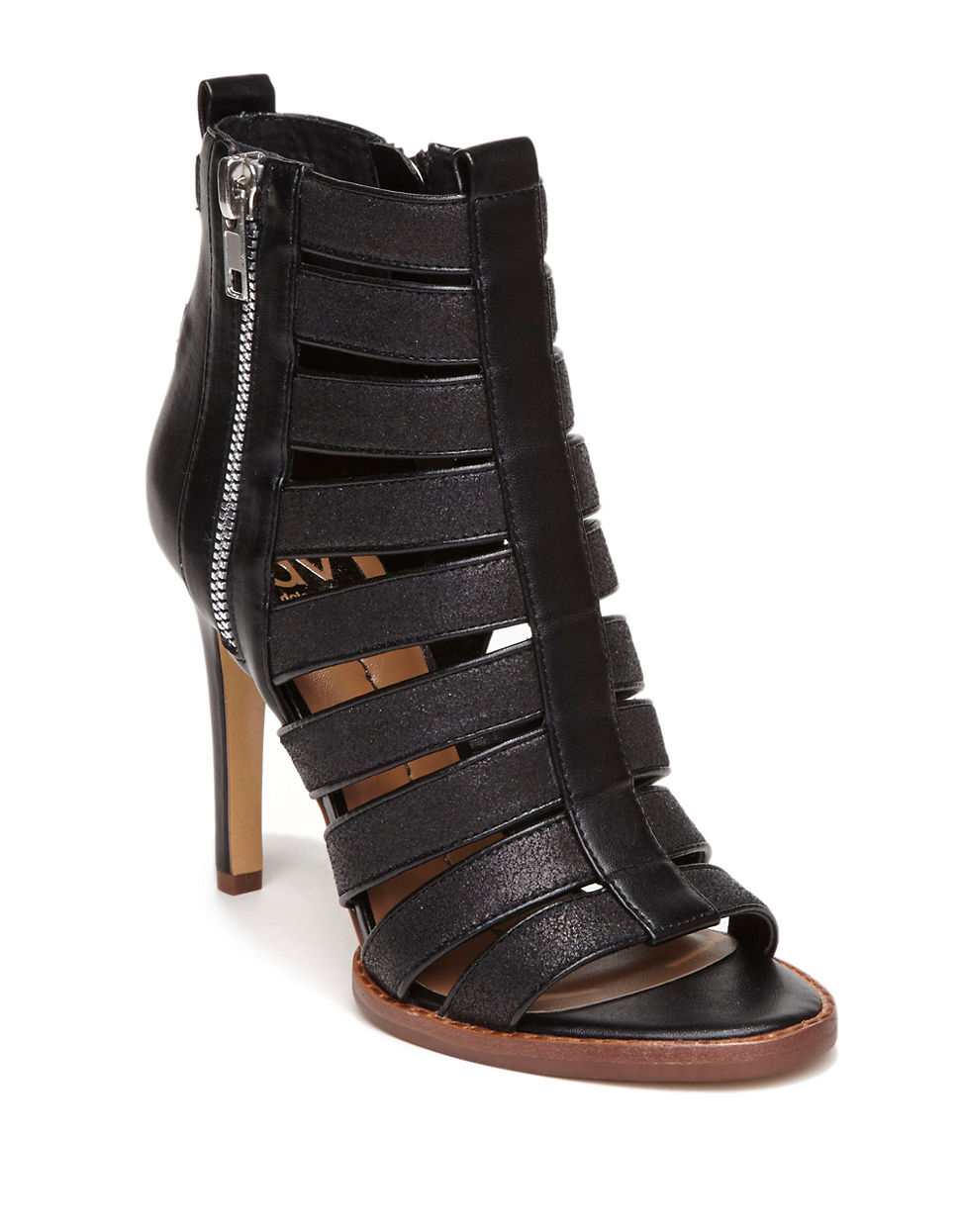 Dolce Vita Shani Leather Open-Toe Gladiator Sandals in Black | Lyst