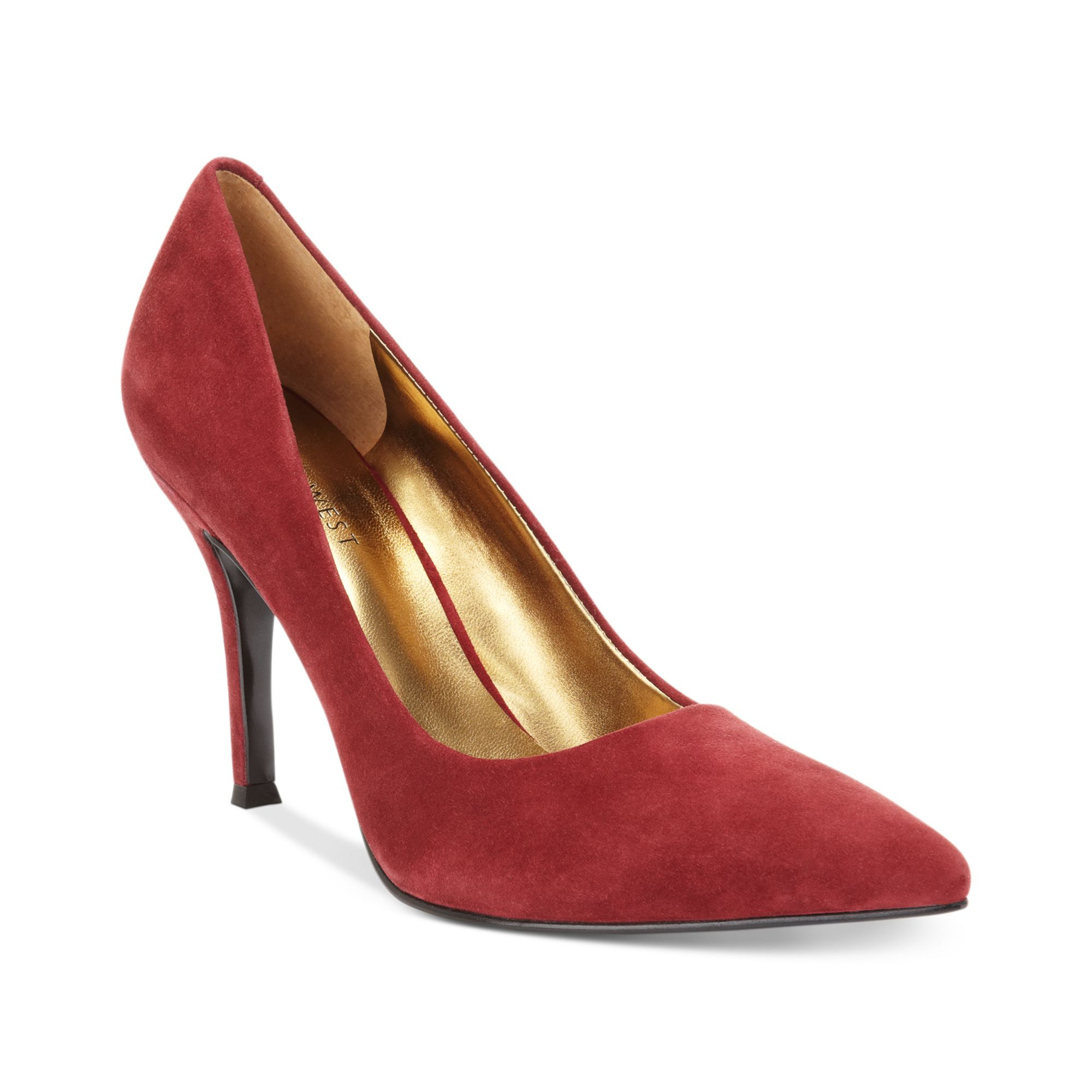 Nine West Flax Pumps in Red (Shiraz Suede) | Lyst