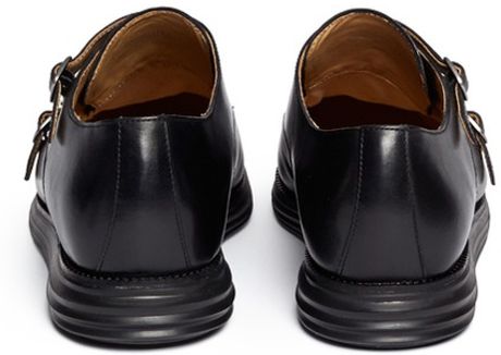 cole haan double monk black