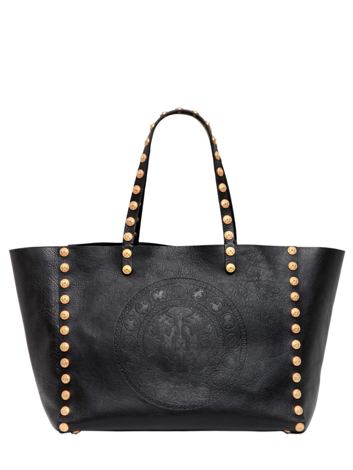 Valentino Gryphon Studded Leather Tote Bag in Black | Lyst