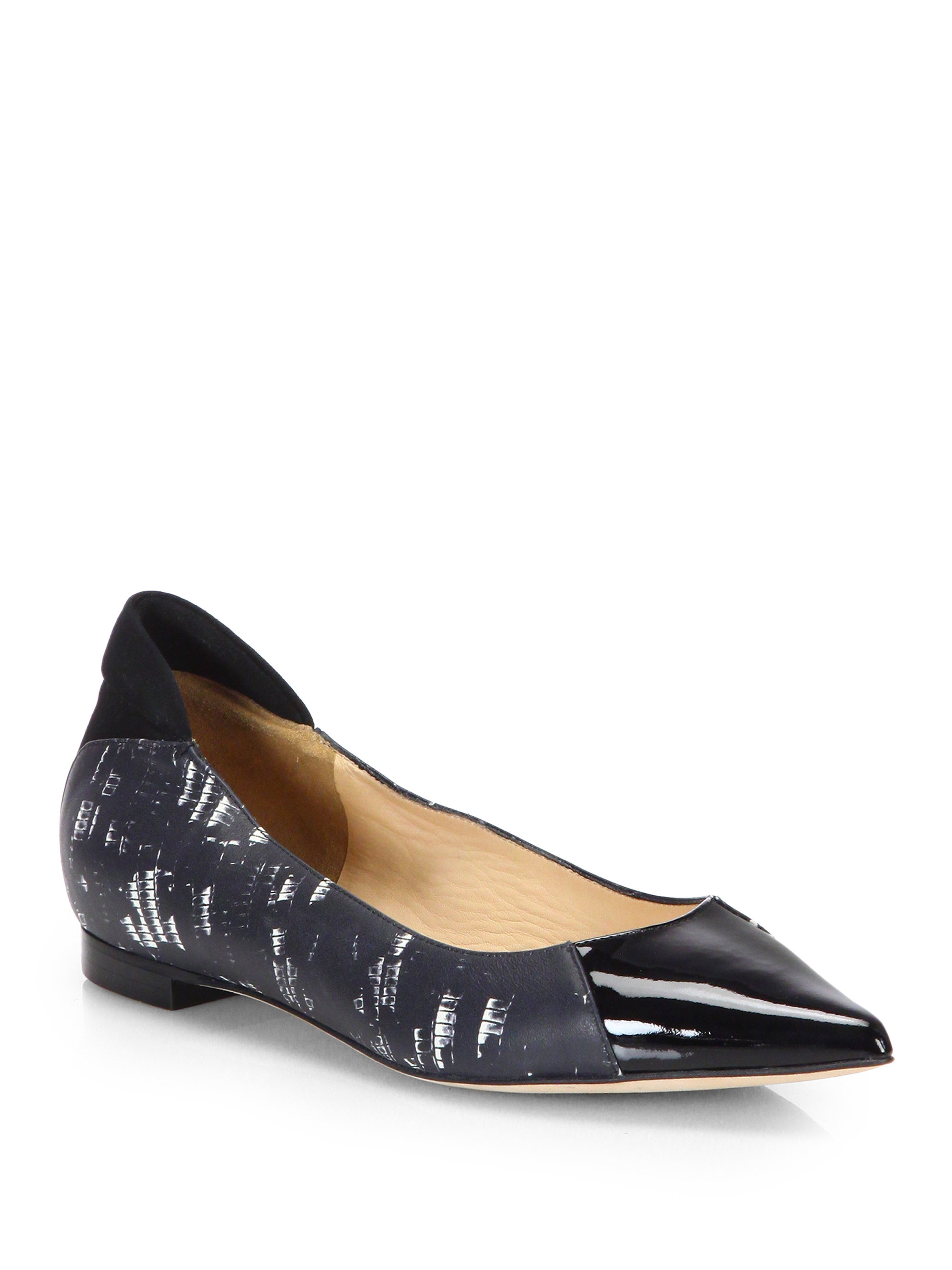 printed ballet flats