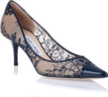 navy lace pumps