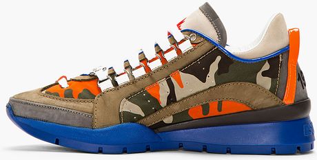 orange camo sneakers