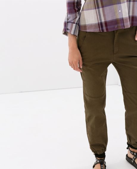 zara khaki trousers