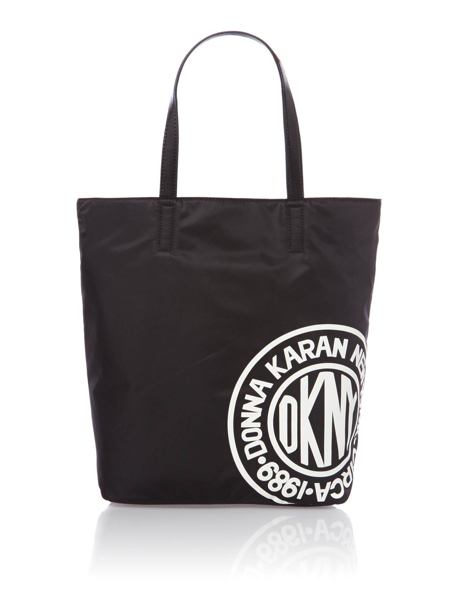 Dkny Nylon Logo Black Tote Bag in Black Lyst