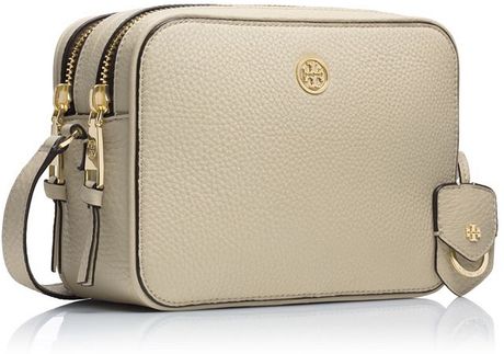 tory burch robinson pebbled double zip crossbody