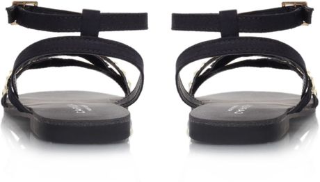 carvela black flat sandals