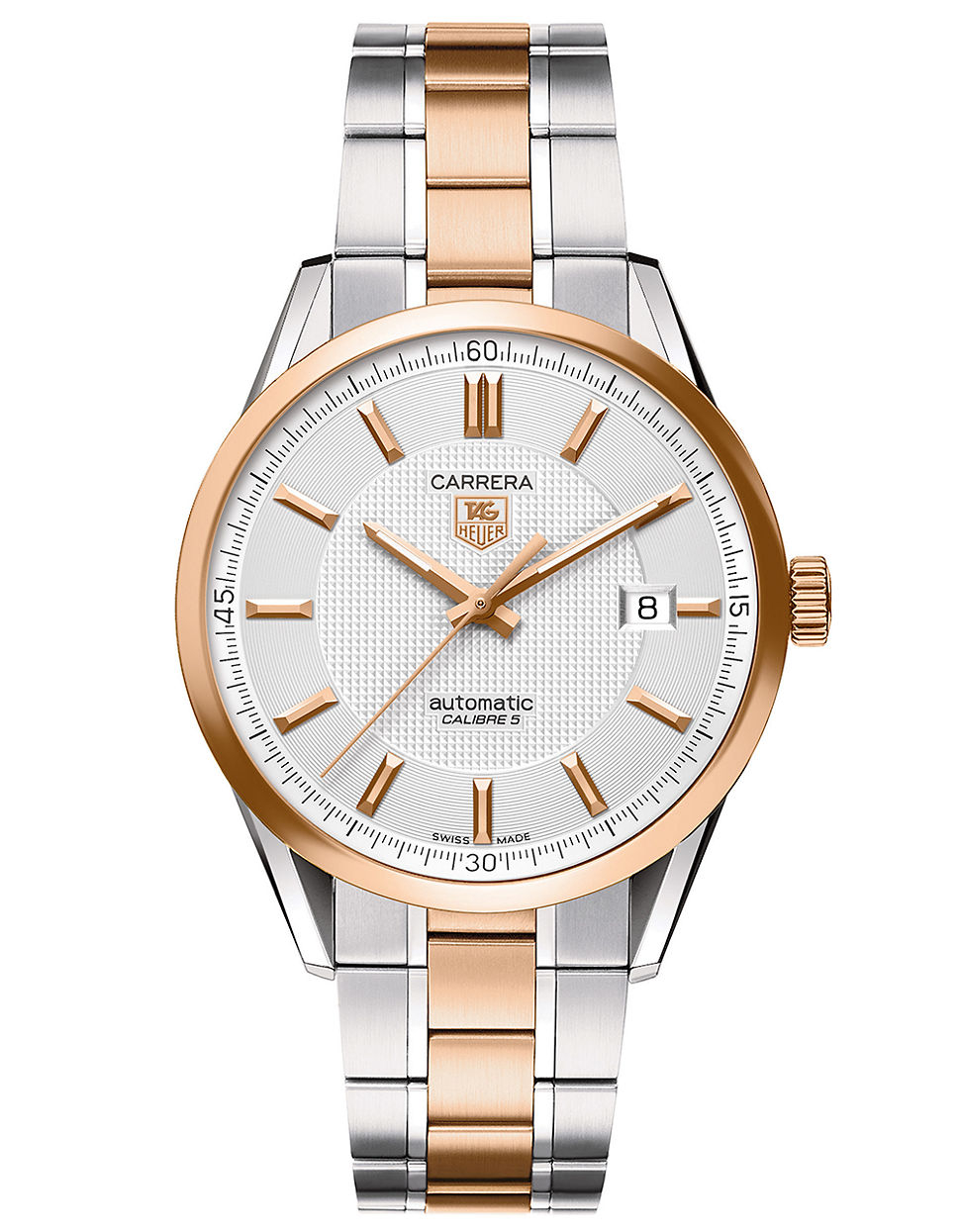 Tag Heuer Mens Carrera Calibre 5 Twotone Watch in Gold (TWO TONE) | Lyst