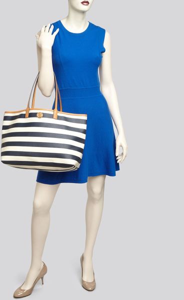 tory burch kerrington stripe tote