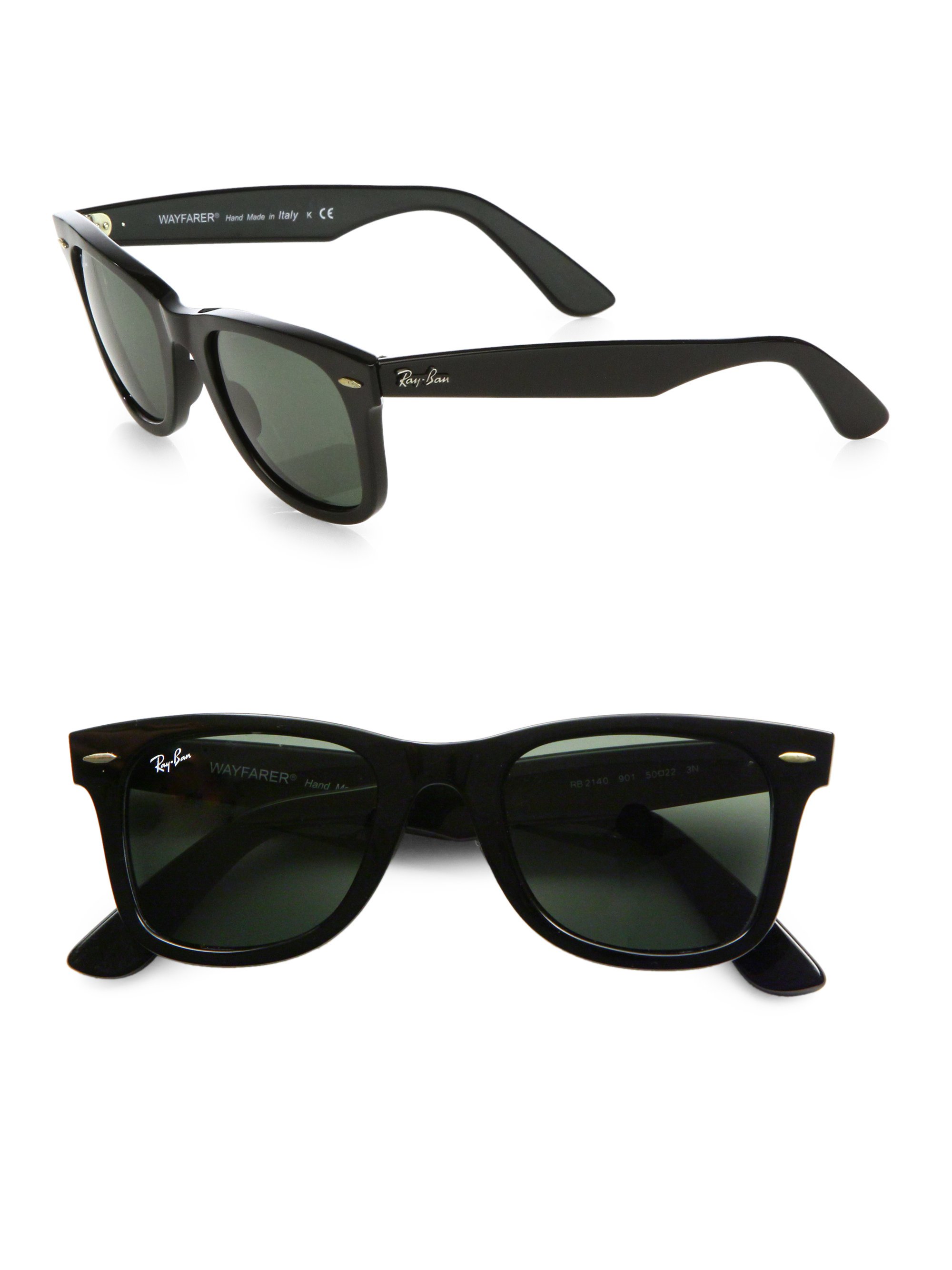 Ray Ban Classic Wayfarer Sunglasses In Black For Men Lyst 