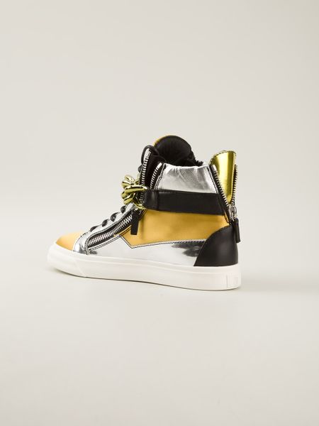 giuseppe zanotti orange sneakers