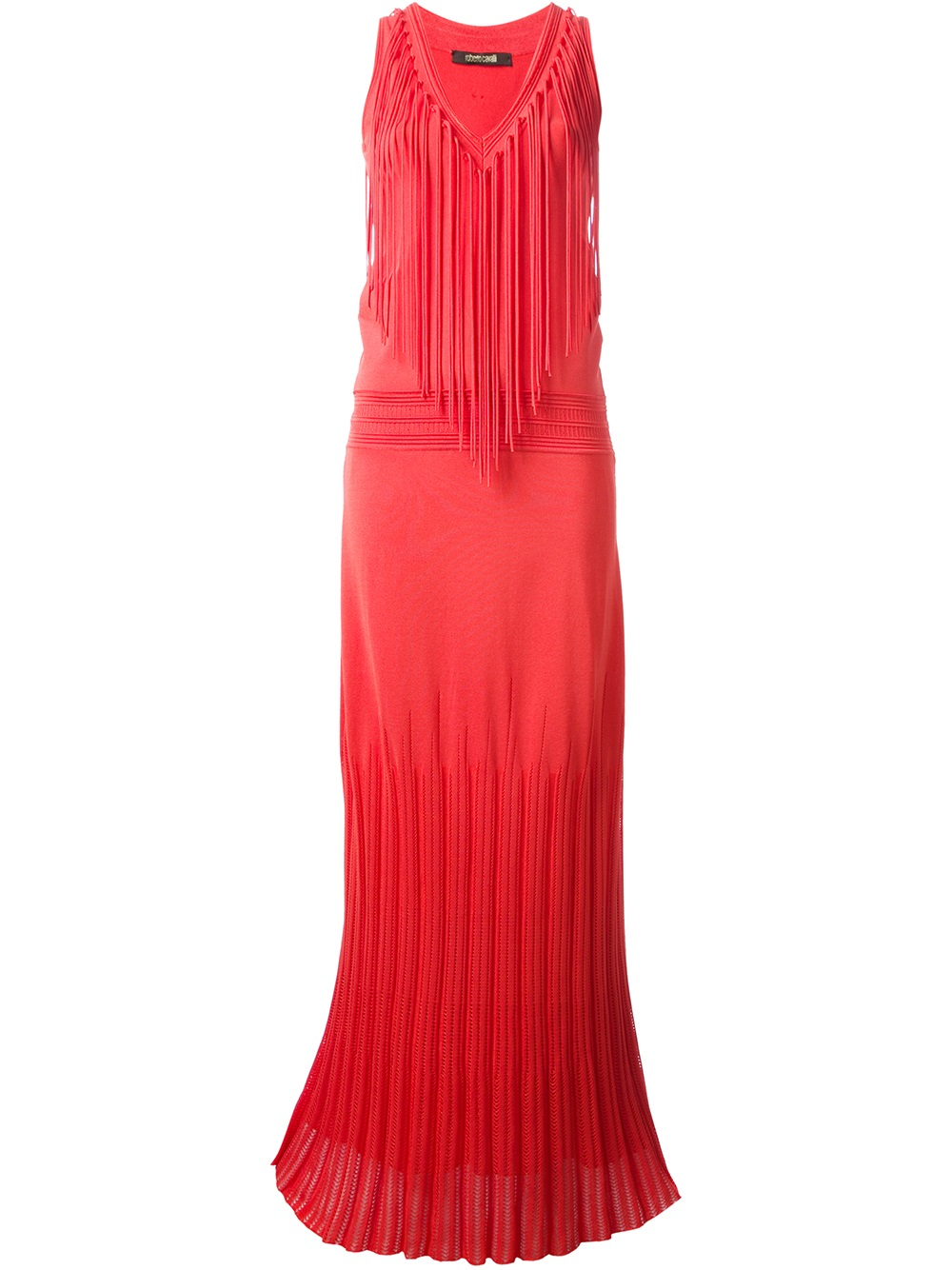 fringe evening gown