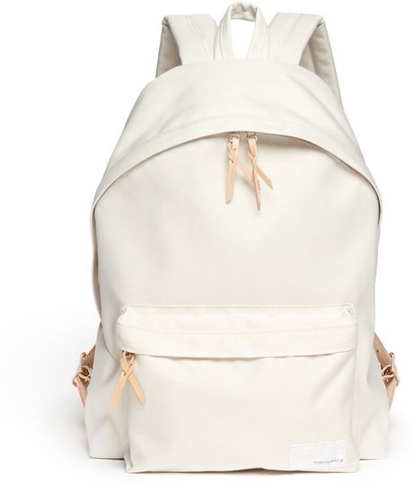 Nanamica Basic Backpack in White for Men