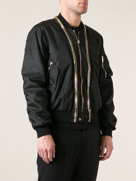 Black Zip Ties >> Alexander Mcqueen Zip Trim Bomber Jacket in Black for Men ... Black Zip Ties >> Alexander Mcqueen Zip Trim Bomber Jacket in Black for Men ...