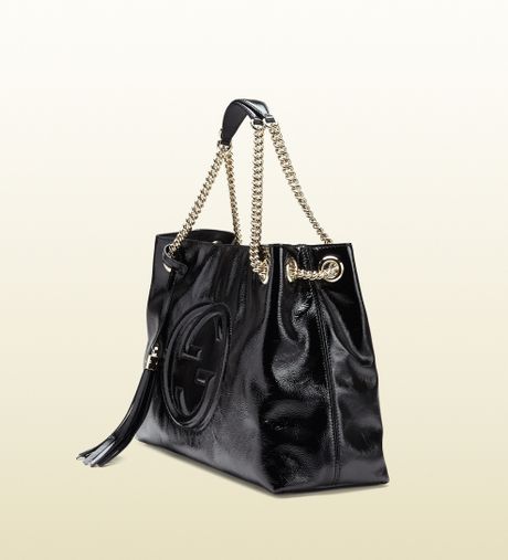 gucci patent leather shoulder bag