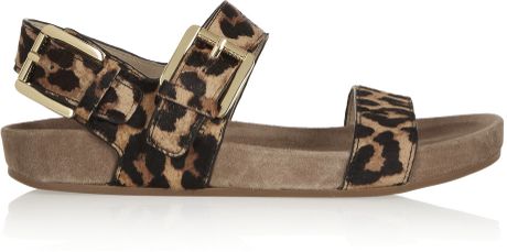 michael kors animal print sandals