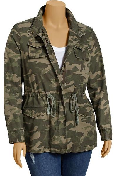 Old Navy Plus Camo Surplus Jacket in Green (Camo Olive)