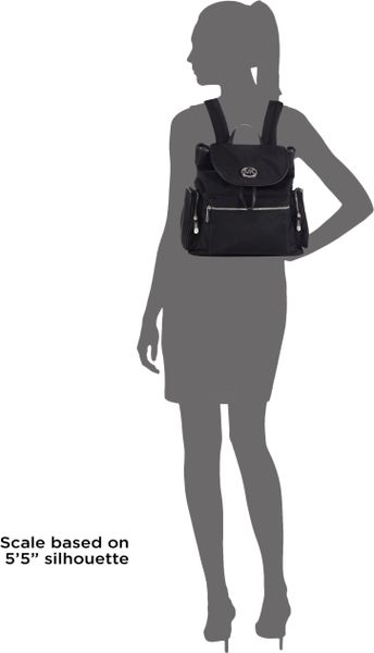 Michael Michael Kors Fulton Nylon Leather Backpack in Black