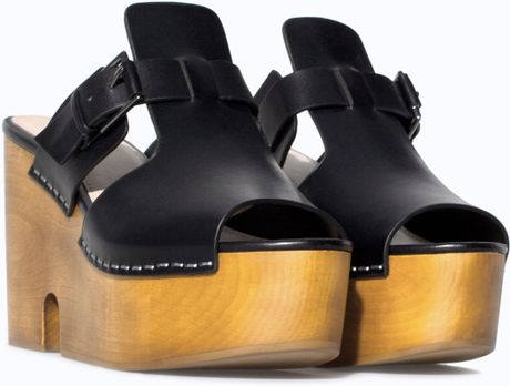 wedge heeled clogs