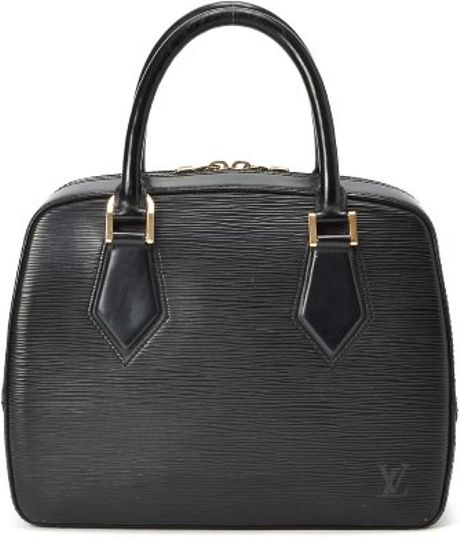 Louis Vuitton Preowned Black Epi Leather Sablon Top Handle Bag in Black | Lyst