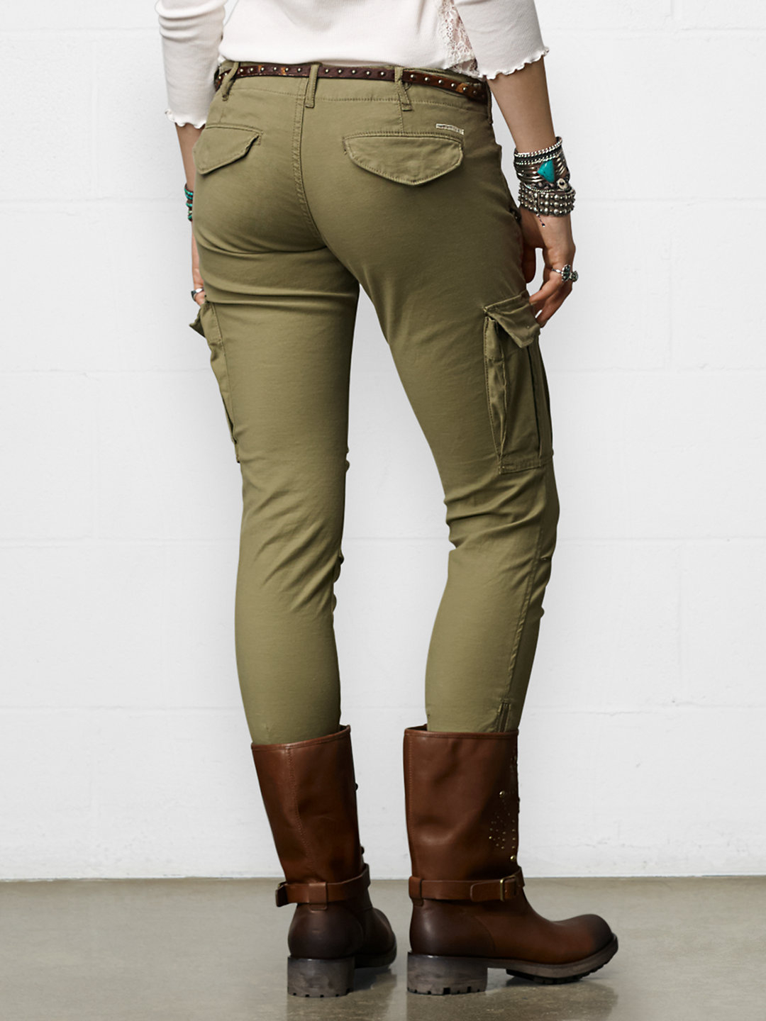 Denim & Supply Ralph Lauren Skinny Freedom Cargo Pant in Green (basic