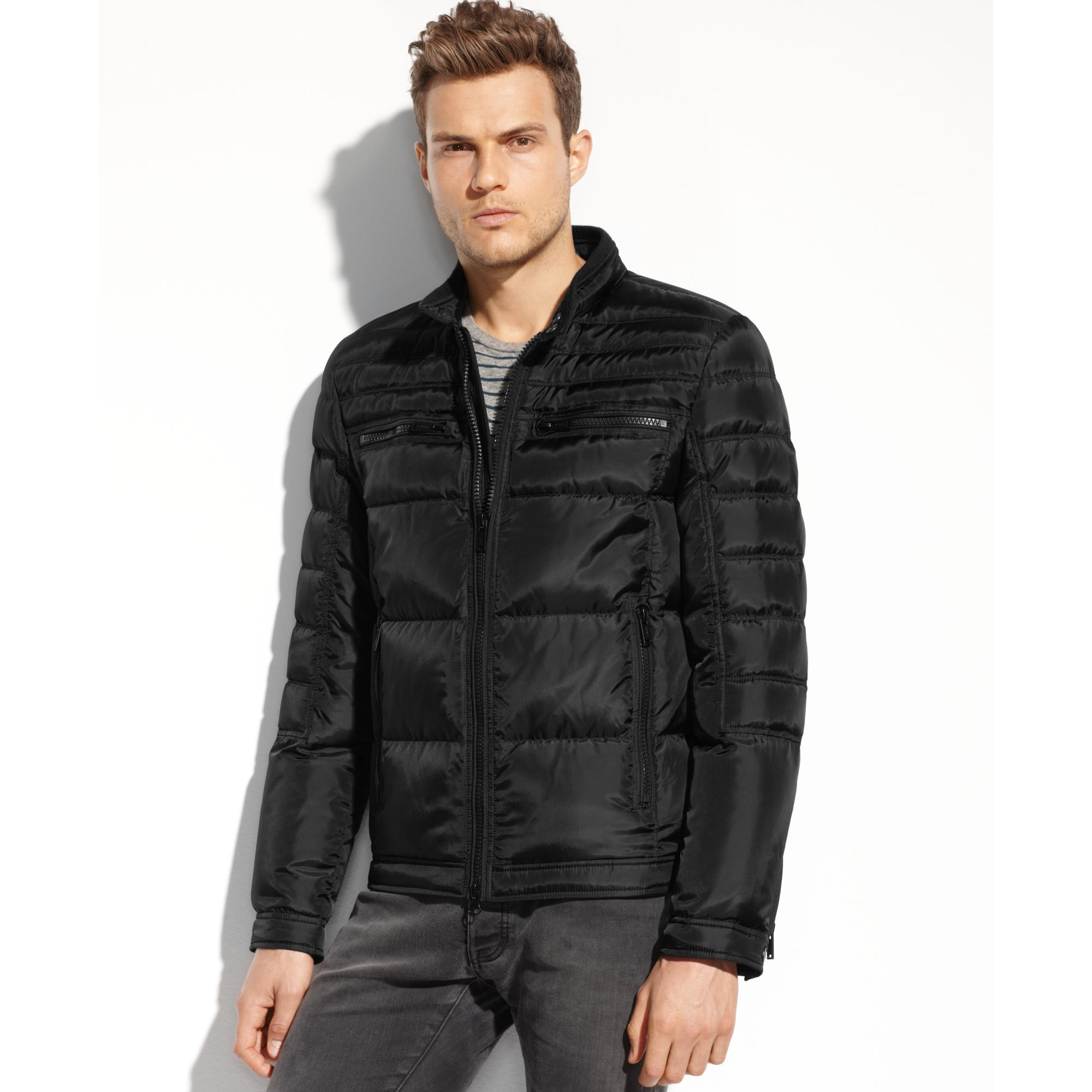 guess black moto jacket