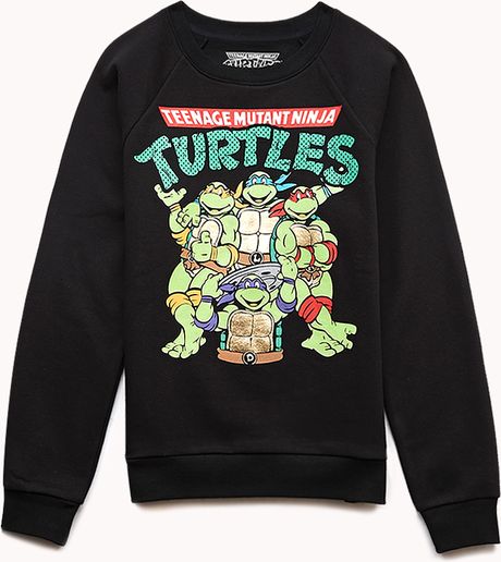 Forever 21 Raglan Sweatshirt in Black (BLACKGREEN)