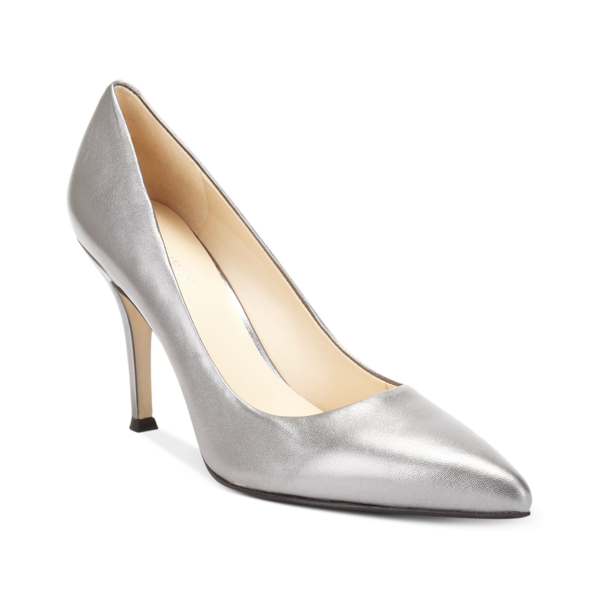 Nine West Flax Pumps in Silver (Pewter Leather) | Lyst