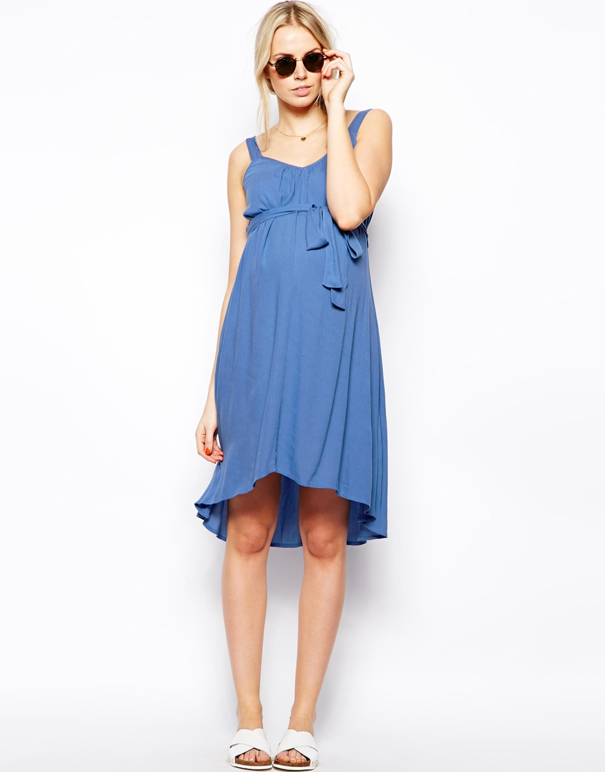 asos-maternity--exclusive-swing-dress-in-cheesecloth-casual-dresses ...