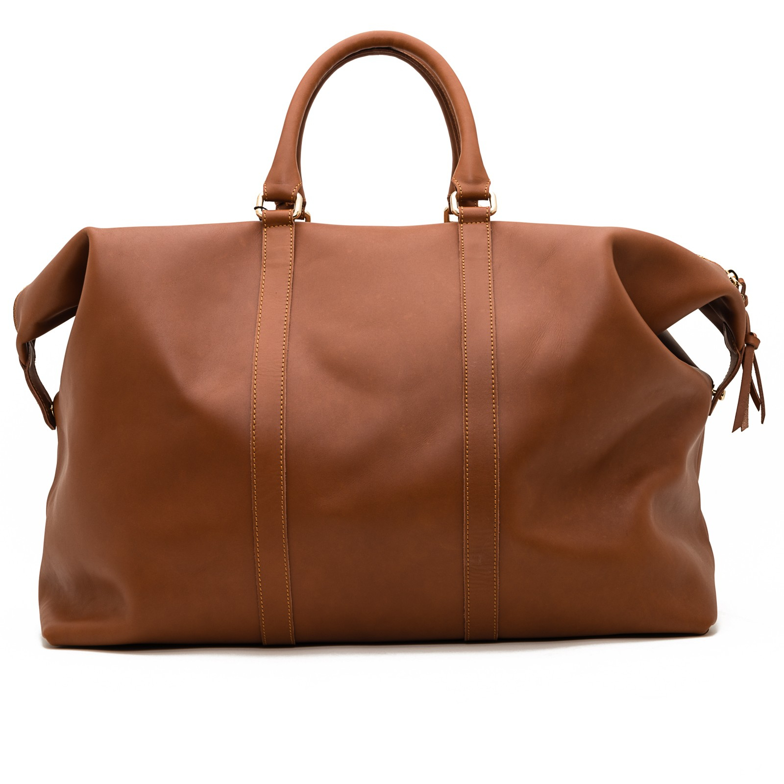 brown leather weekend bag