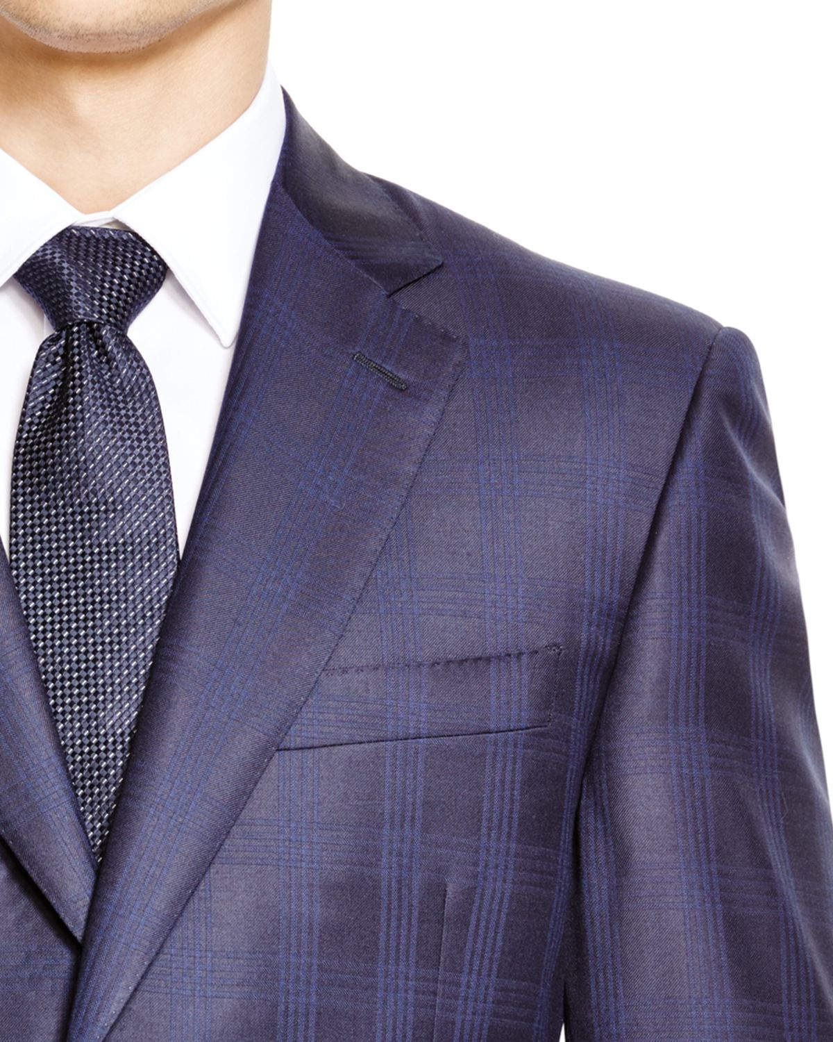 Lyst Canali Windowpane Siena Classic Fit Suit In Blue For Men