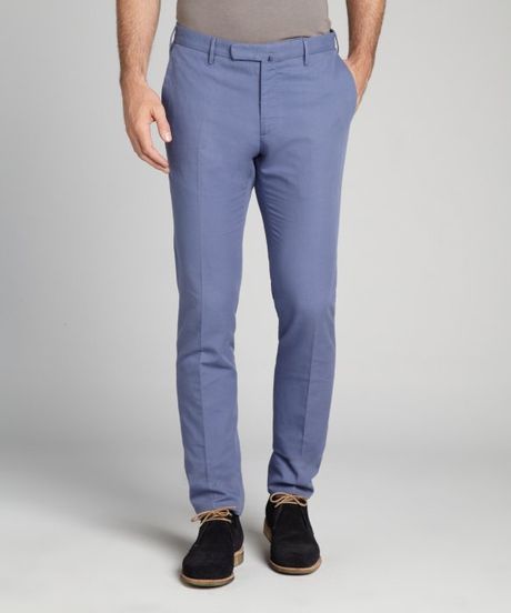 blue cotton pants