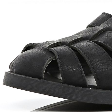 River Island Black Strappy Gladiator Sandals in Black | Lyst
