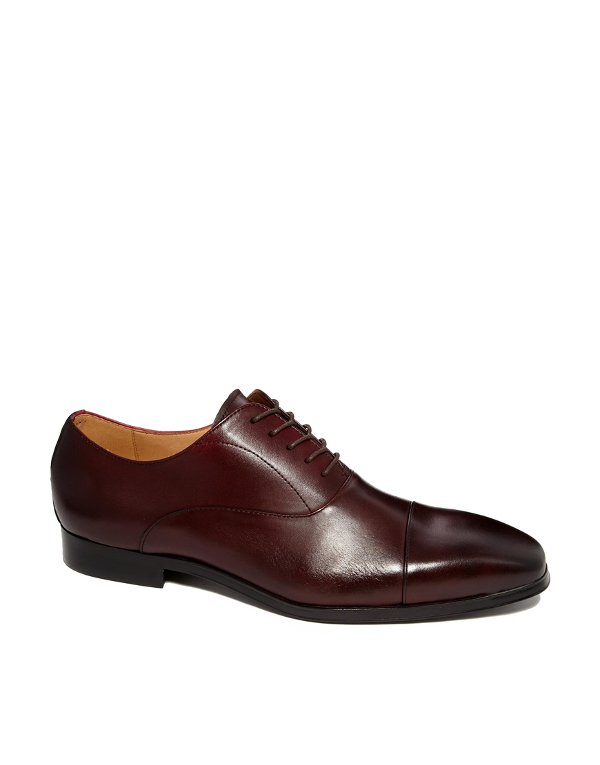 Aldo Mesnier Leather Oxford Shoes in Red for Men | Lyst
