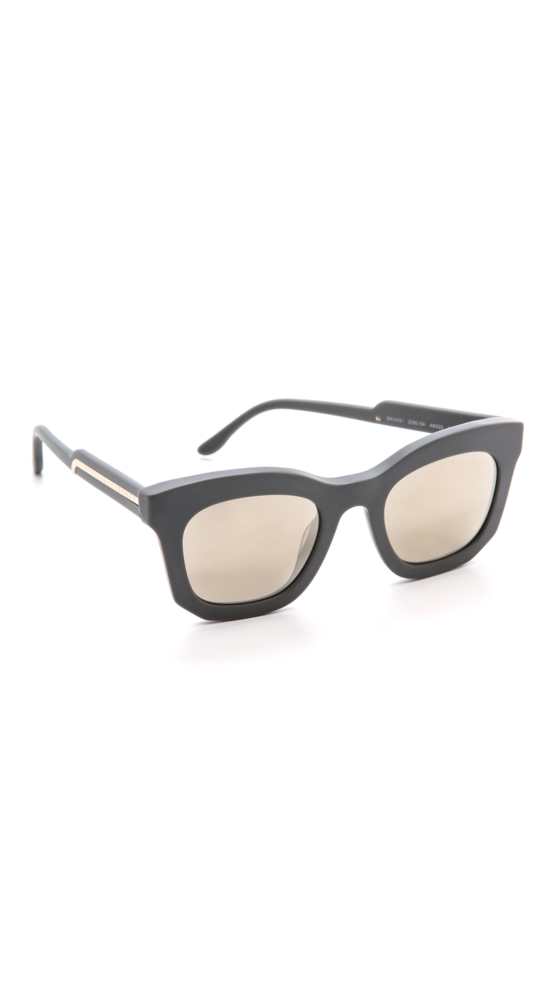 Stella Mccartney Mirorred Thick Frame Sunglasses - White ...
