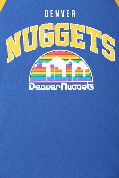 Urban Outfitters Nba Denver Nuggets Raglan Tee in Blue for Men | Lyst