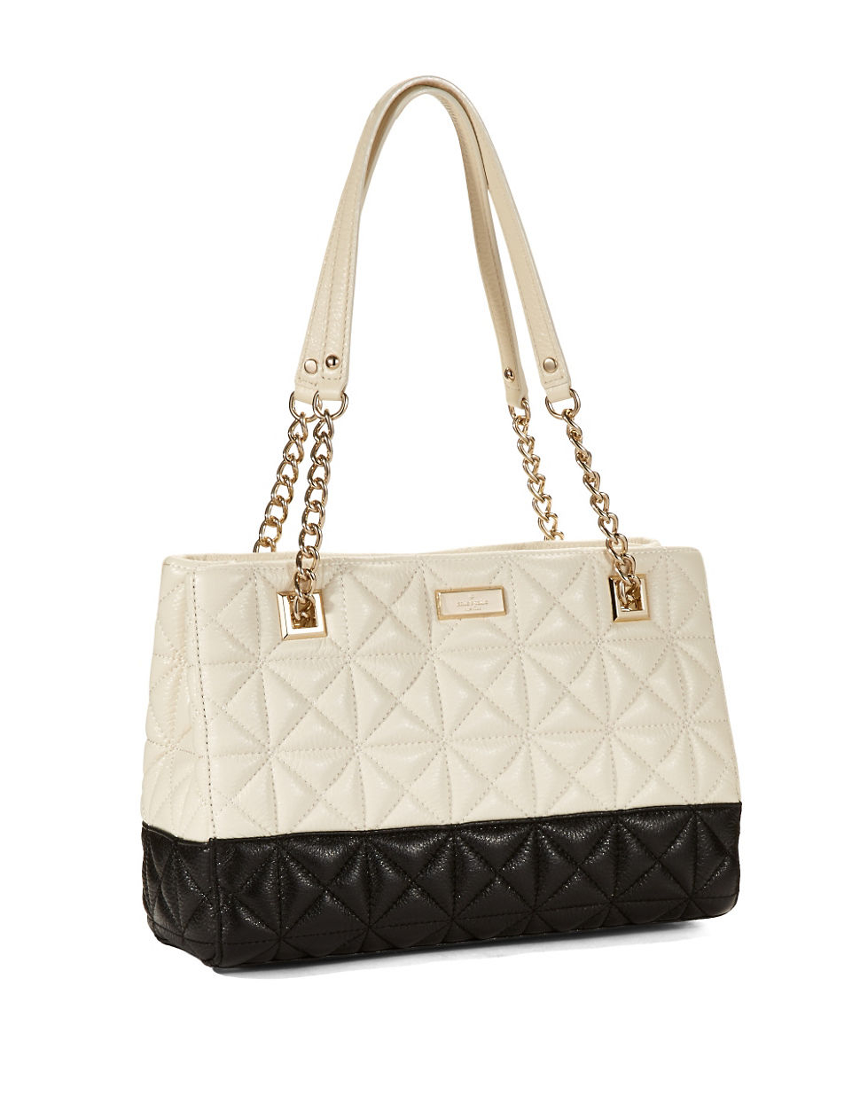 kate spade white leather tote