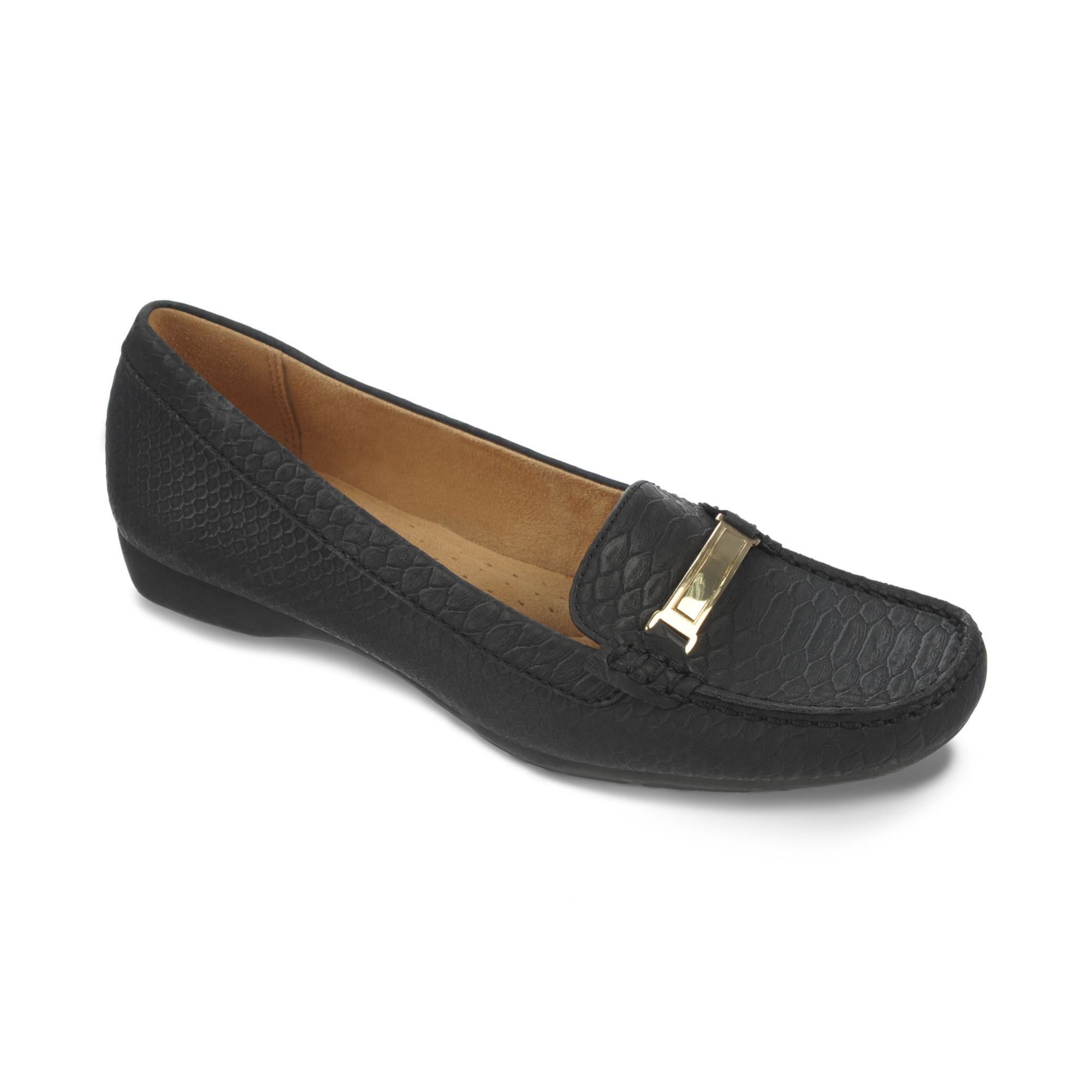 Naturalizer Gadget Flats in Black (Black Snake)