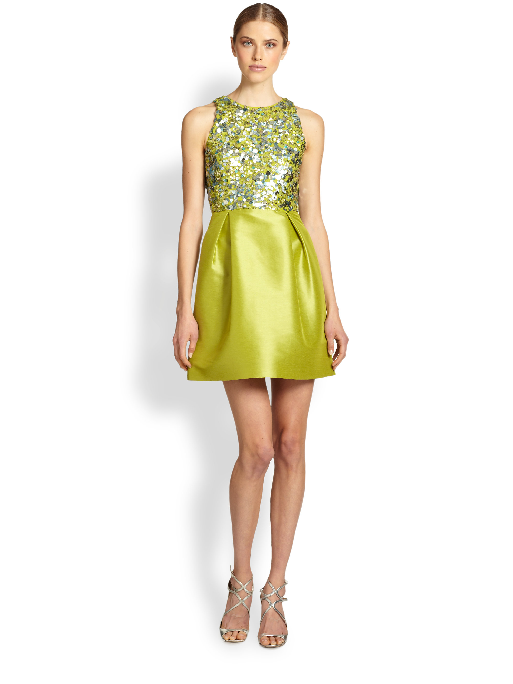 monique lhuillier green gown