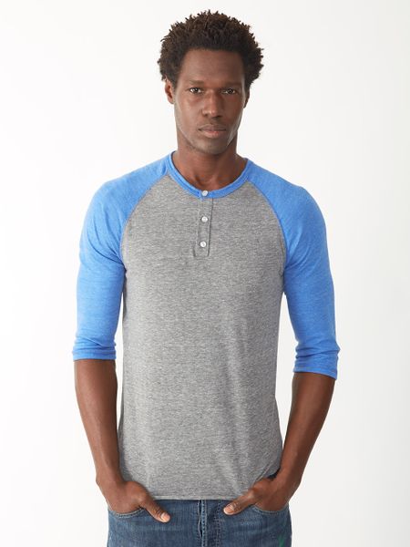 alternative apparel raglan henley