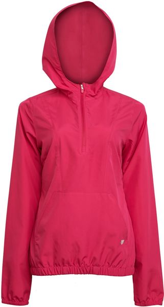 Forever 21 Hooded Halfzip Track Jacket in Pink (HOT PINK) | Lyst