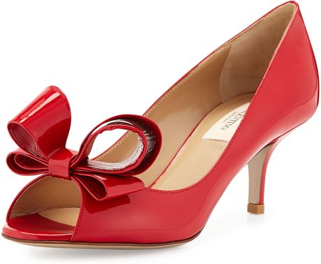 valentino red bow heels