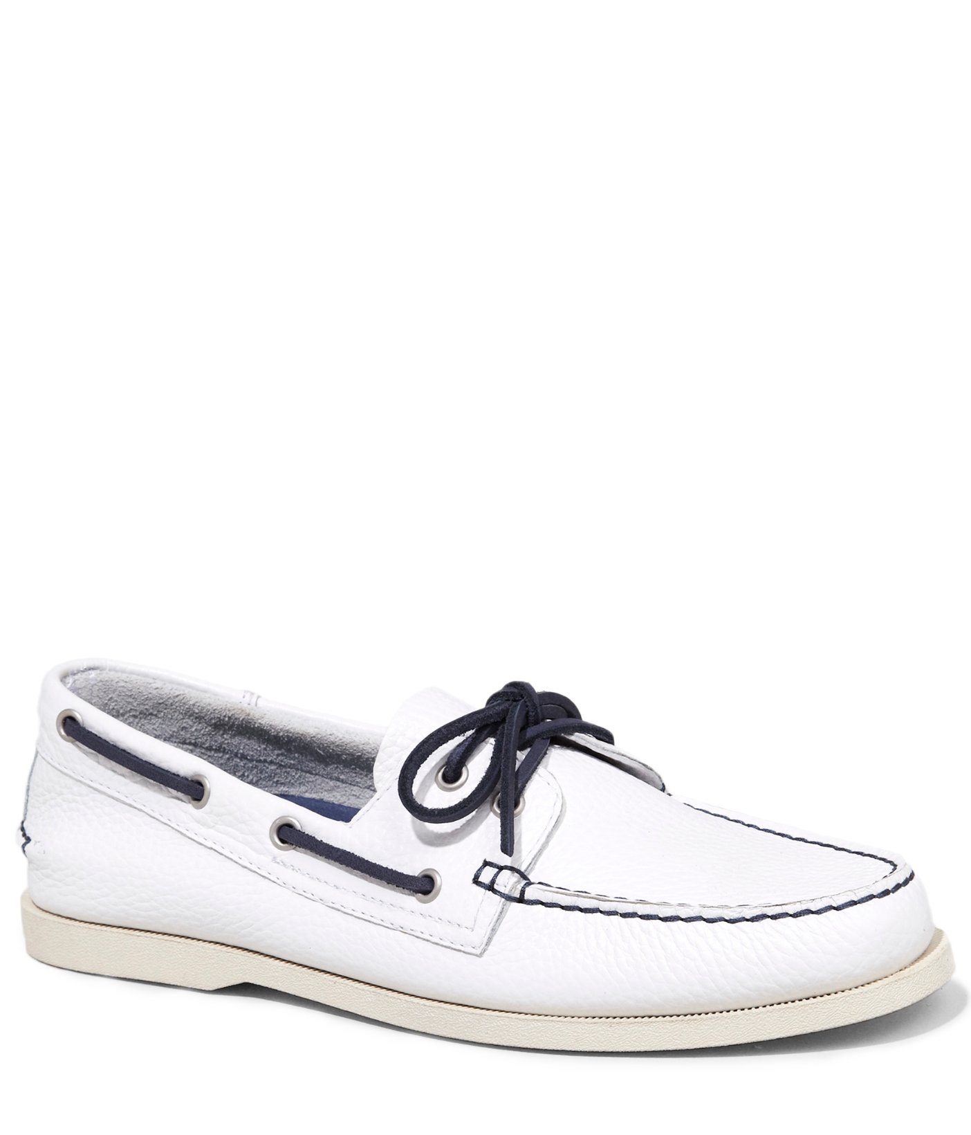 Express Leather Boat Shoe in White for Men (PURE WHITE) Lyst